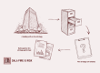 Illustrated diagram showing the fire strategy gap: a building with no fire strategy, an empty filing cabinet representing lost documentation, a question mark on a clipboard showing the fire strategy not retained, leading to a retrospective fire strategy report produced by DALA Fire & Risk.